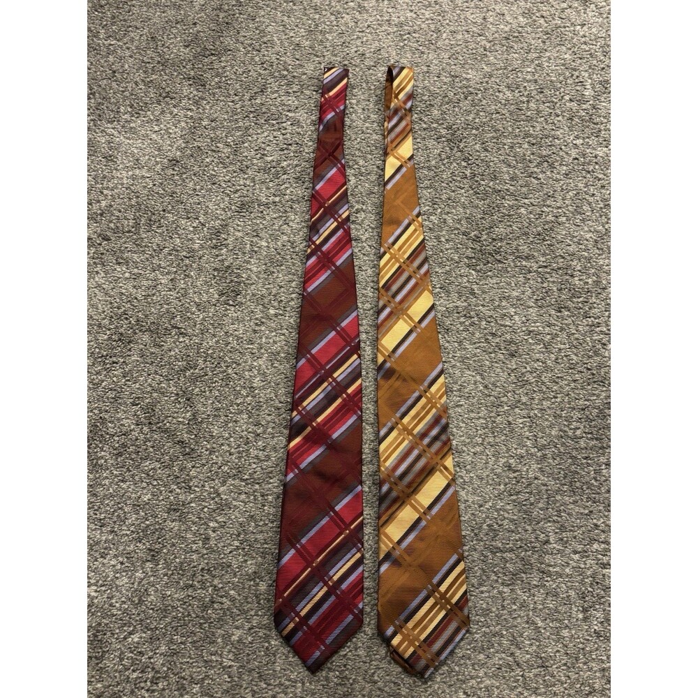 Authentic Burberry‎ Ties Silk Plaid Multicolor